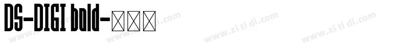 DS-DIGI bold字体转换